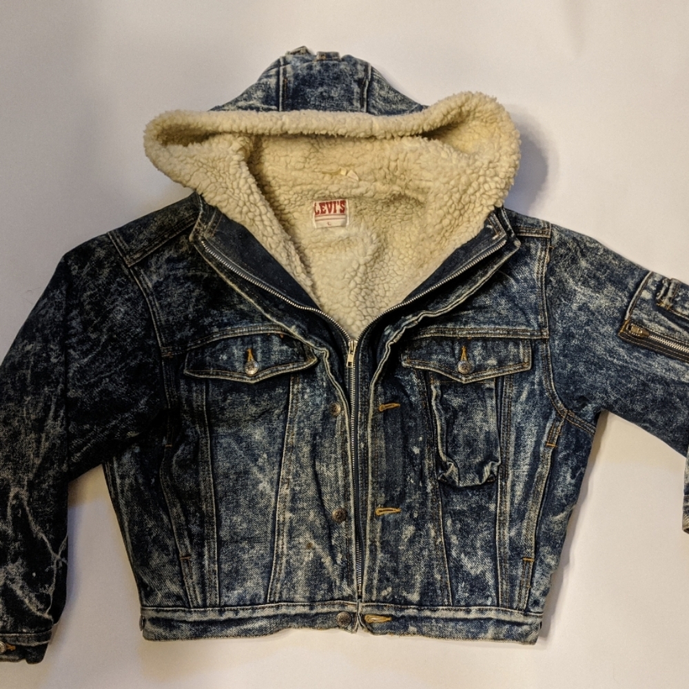 VTG Style Levi's Jean Jacket Sherpa Junior 16/18